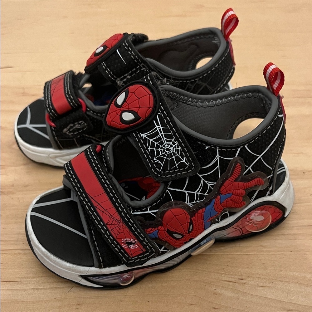 Marvel Spider-Man Kids Sandals - Black, Red, and White